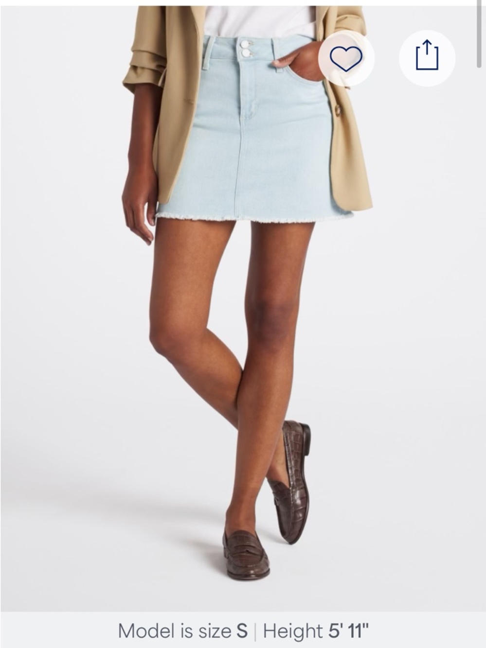 Just Black Light Blue Denim Mini Skirt